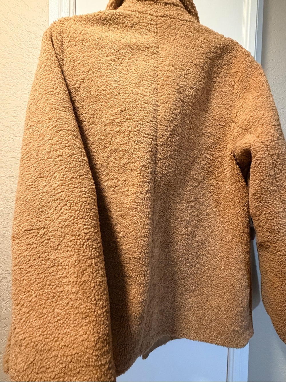 Maison Jules Women’s Teddy Bear Fleece Coat - Camel - Picture 6 of 11